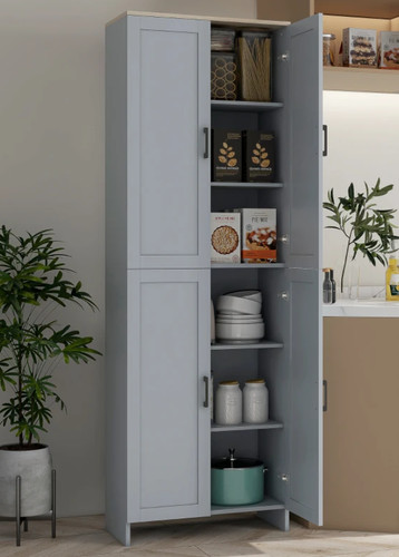 Tall kitchen cupboard grey - tall,