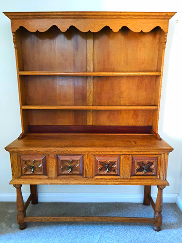 Vintage wood dresser hutch - hutch,, 2
