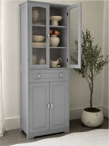 Grey kitchen cabinet tall - cabinet,