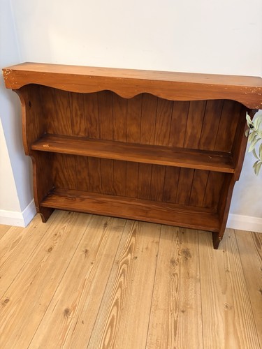 Vintage pine wall shelf - wall,