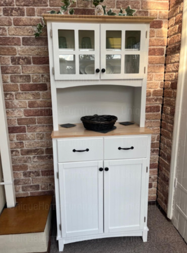 Tall kitchen pantry rustic - kitchen,