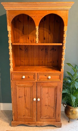 Vintage pine kitchen dresser - vintage,